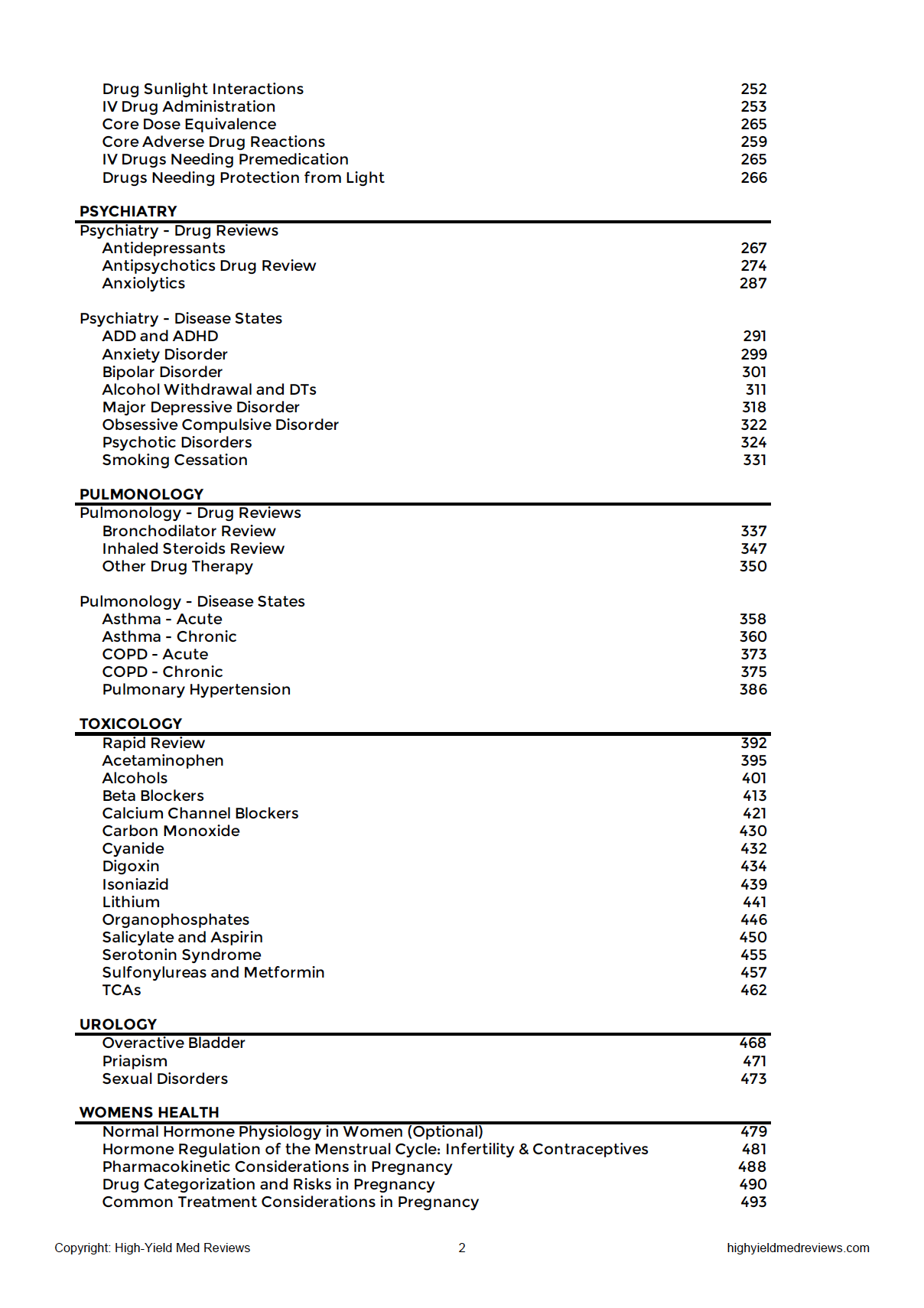 TOC Vol II Pg 2